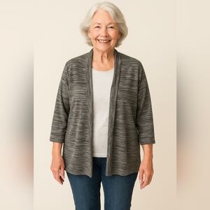 Women's Black and Gray Sweater